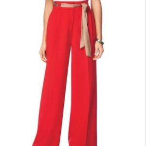 Red high waisted dress pants